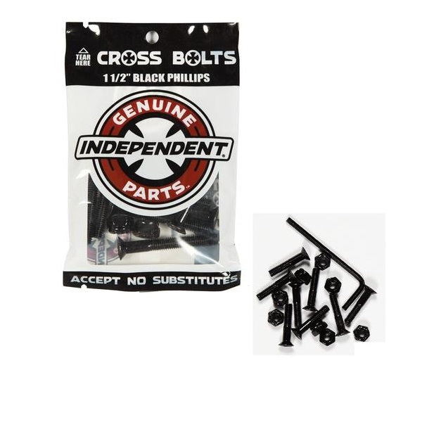 Details about   Independent Cross Bolts 1" Phillips Black/Red 